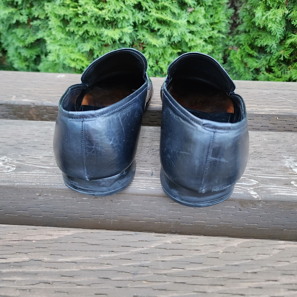 Prada Leather Black Penny Loafers Prada Size 10.5 US 11.5 made in Italy ๐ฎ๐น - Picture 4 of 12